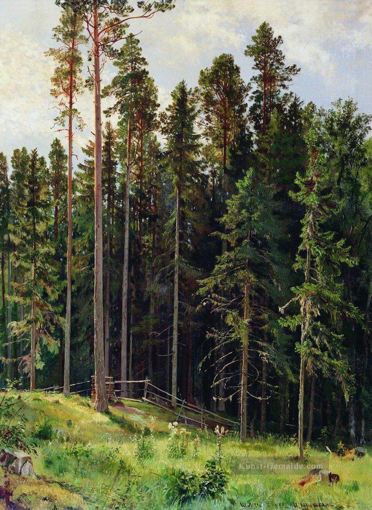 Wald 1892 klassische Landschaft Ivan Ivanovich Bäume Ölgemälde